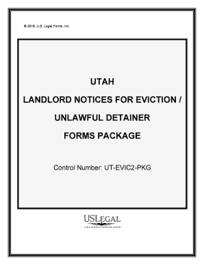 Utah Unlawful Detainer  Form