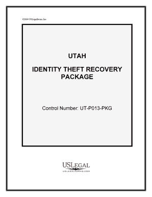 Utah Identity Theft Recovery Package  Form
