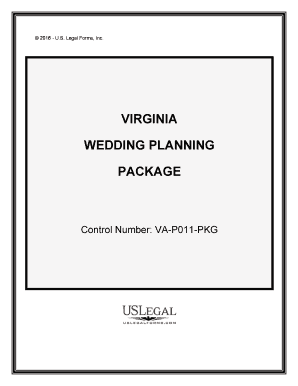 Virginia Wedding Planning or Consultant Package  Form