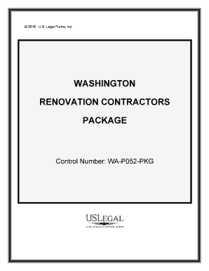 Washington Contractor  Form