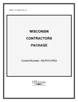 Wisconsin Contractors Forms Package