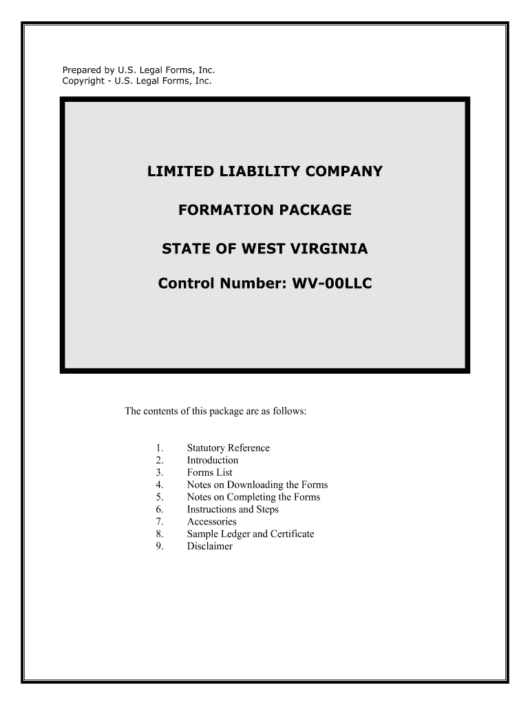 Fill and Sign the Control Number Wv 00llc Form