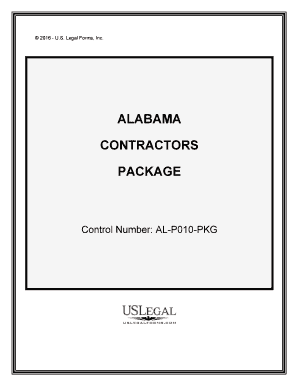 Control Number AL P010 PKG  Form