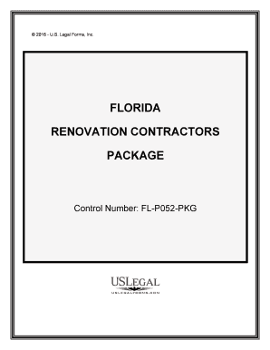 Control Number FL P052 PKG  Form