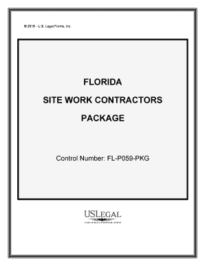 Control Number FL P059 PKG  Form