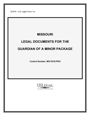 Control Number MO P019 PKG  Form