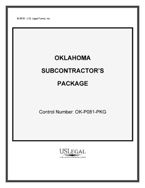 Control Number OK P081 PKG  Form