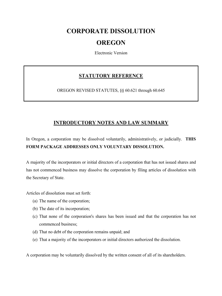 OREGON REVISED STATUTES, 60  Form