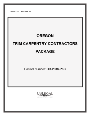 TRIM CARPENTRY CONTRACTORS  Form
