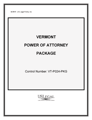 PDF Templates Vermont Power of Attorney Forms