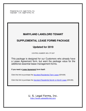 MARYLAND LANDLORD TENANT  Form