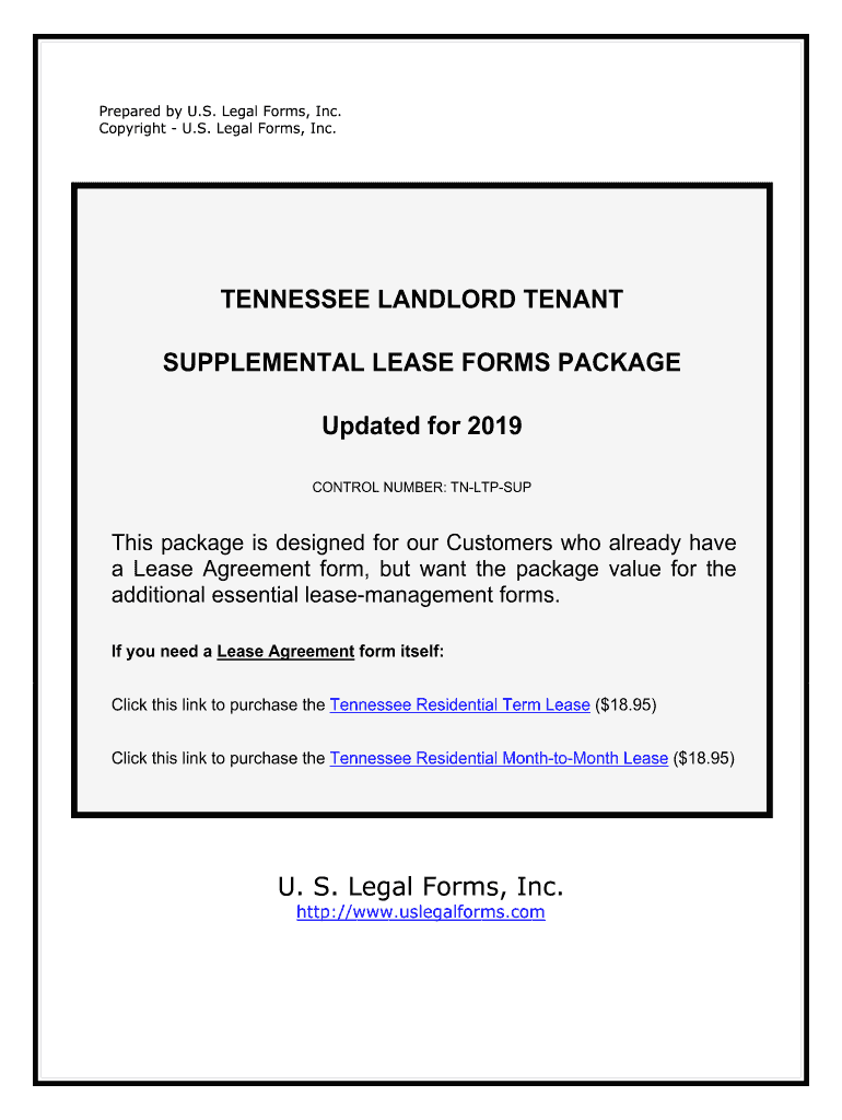 Fill and Sign the Tennessee Landlord Tenant Formsus Legal Forms