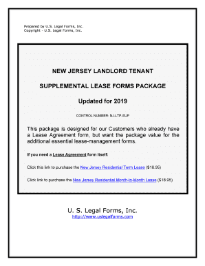 NEW JERSEY LANDLORD TENANT  Form