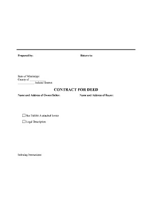 Mississippi Contract Land  Form