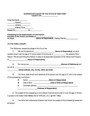 New York Court  Form