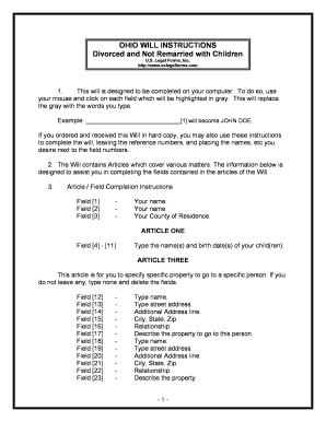 Ohio Legal Adult  Form