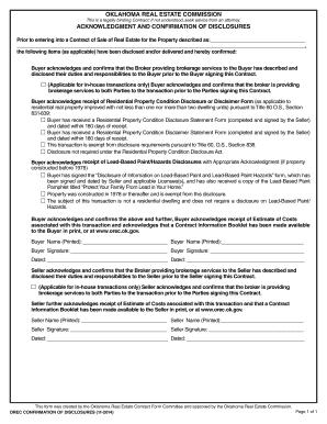 Oklahoma Contract for Sale and Purchase of Real Estate with No Broker for Residential Home Sale Agreement  Form