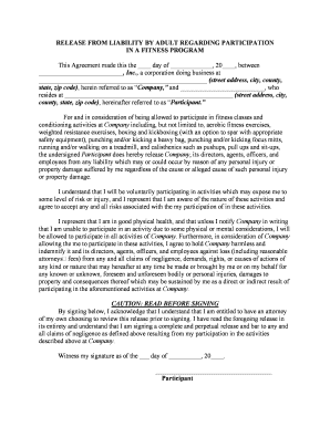 Fill and Sign the Trainer Waiver Form