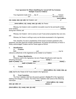 Children Trusts Form