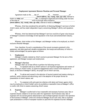 Employment Agreement Contracts  Form