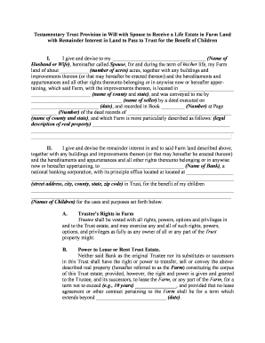 Testamentary  Form