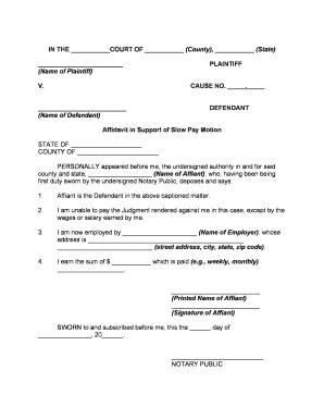 Affidavit Support Form PDF