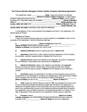 Limited Liability Company Llc  Form