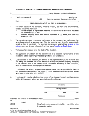 Alaska Estate  Form