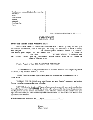 Arkansas Deed  Form