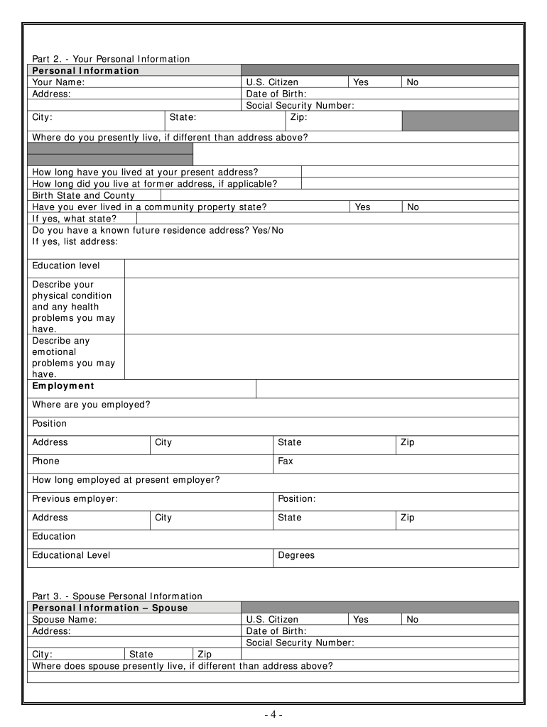 Az Divorce  Form