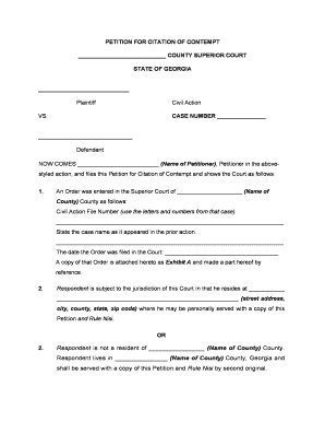 Contempt Court  Form