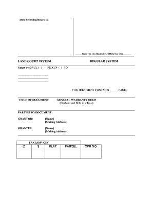 Hawaii Warranty  Form