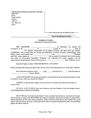 Deed Individual Husband Wife  Form