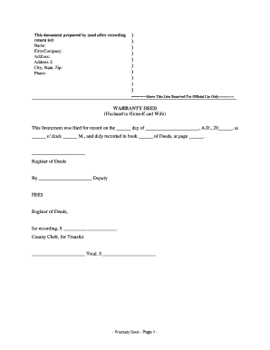 Kansas Warranty Deed  Form