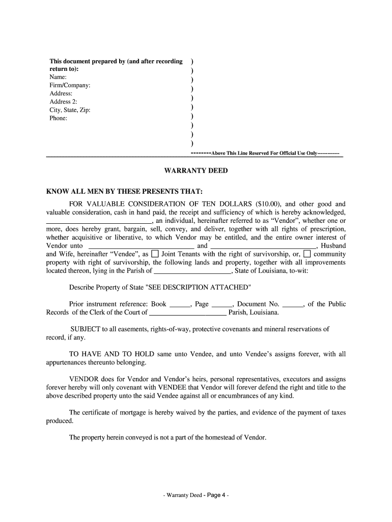 Deed Property Community  Form