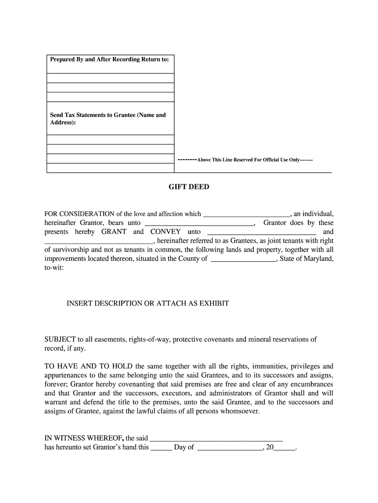 Gift Deed  Form