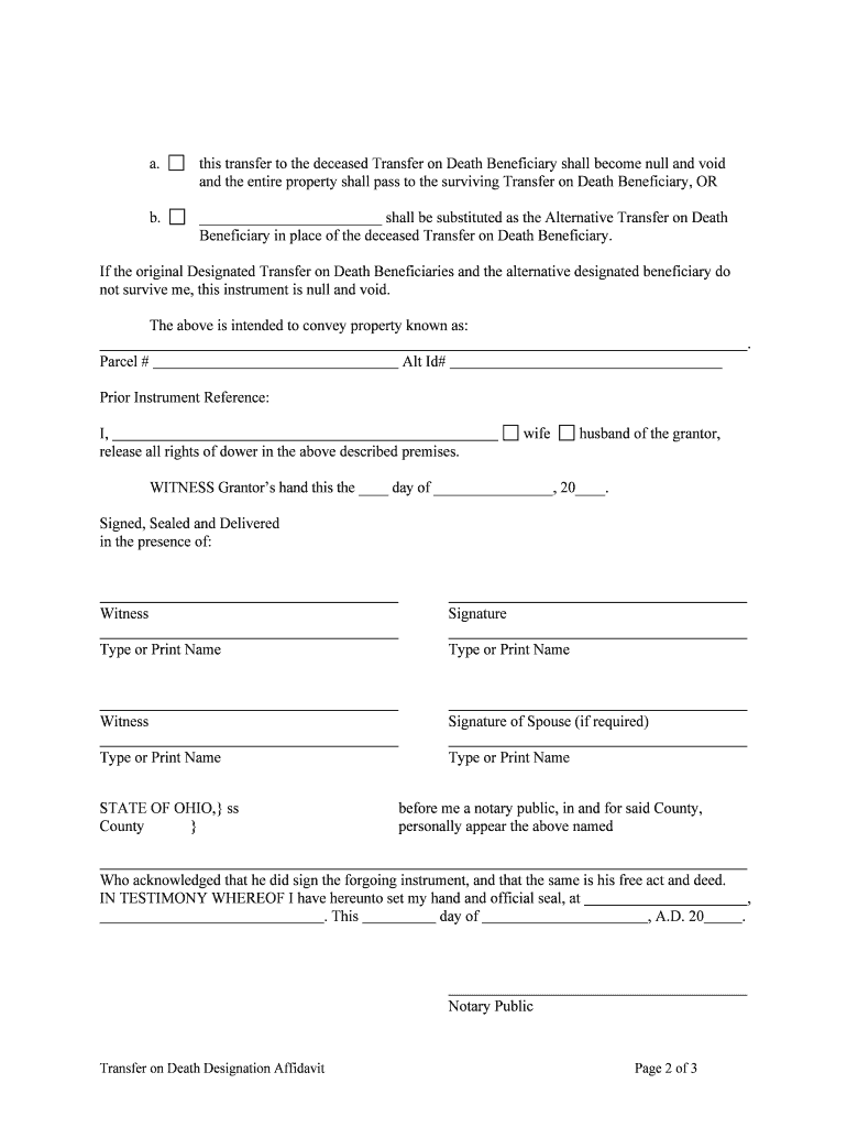 Designation Affidavit  Form