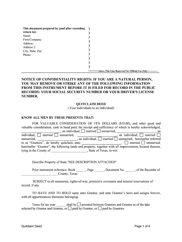 Deed Form Estate PDF
