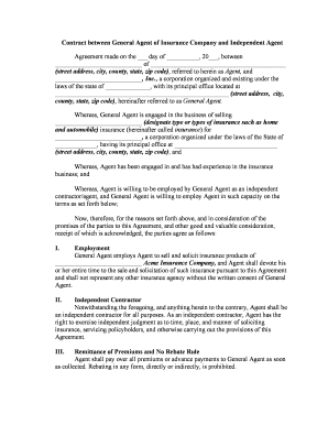 General Agent  Form