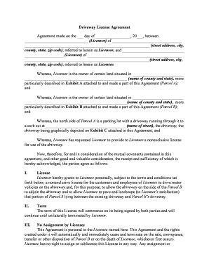 License Agreement Application  Form