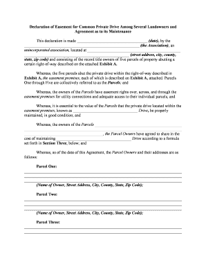 Easement Drive  Form