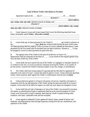 Lease Agreement Rent  Form