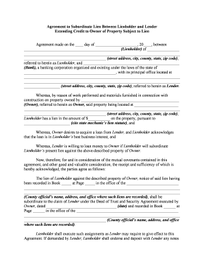 Lien Property Form PDF