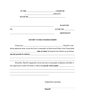 Plaintiff Court  Form