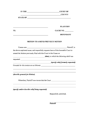 Motion Notice  Form