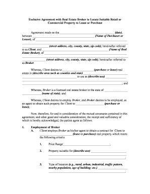 Agreement Broker Property  Form