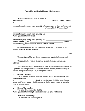 Limited Partnership  Form