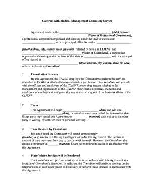 Contract Medical Agreement  Form