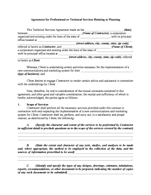 Agreement Technical  Form