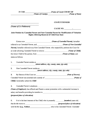 Custodial Parent  Form